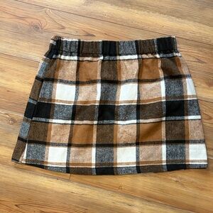 NWOT size XL Plaid Brown and Black Women's Skirt Y2K
